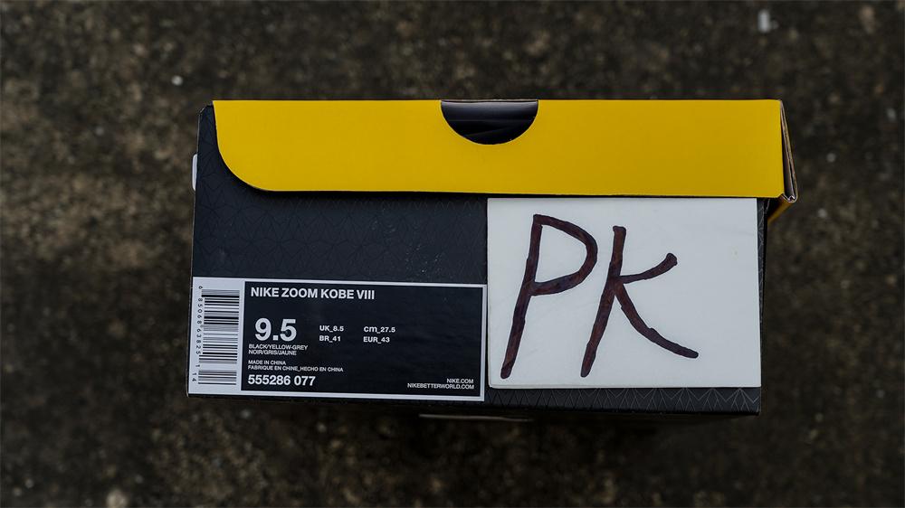 PK GOD Kobe 8 System Elctrc Grey Start Black Vivid Slfr RETAIL MATERIALS READY TO SHIP